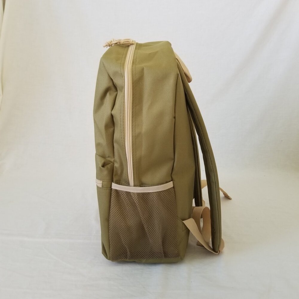 New! Lightweight Olive Green Basic Backpack W/Bot… - image 5